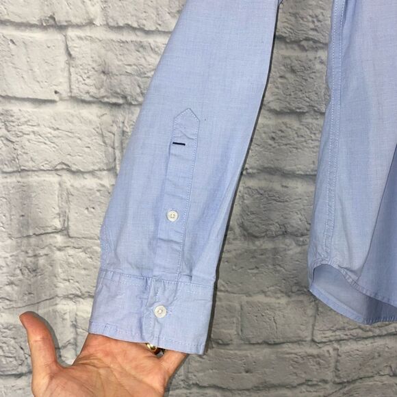 Abercrombie & Fitch button down dress shirt w/button cuffs like new blue sz Med - Picture 3 of 5